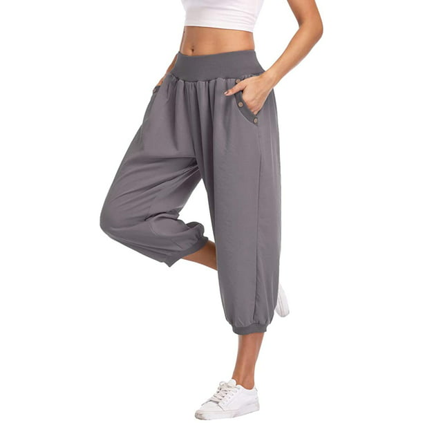 KLJR Women Relaxed Fit Plus Size Casual Capri Modal Dance Yoga Harem Shorts 